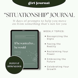 Situationship Journal | 31-dagars guide till tydliga relationer (digital nedladdning)
