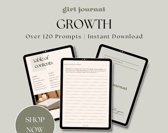 Guided Daily Journal | 120+ Prompts for Growth (Digital Download)