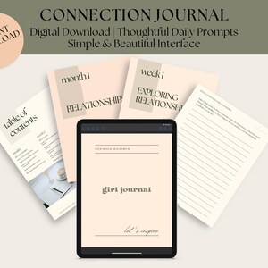 Empowerment Journal | Digital Self-Care Journal | Daily Prompts | 120+ Unique Prompts | Personal Growth Gift | Girl Journal - CONNECTION