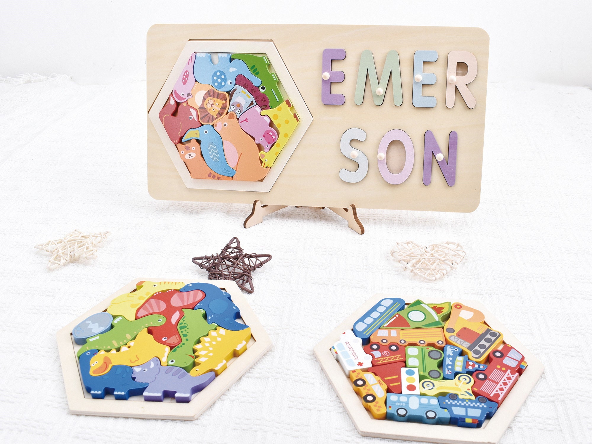 Personalized Montessori Name Puzzle for 1st Birthday, Toddler Toy ...