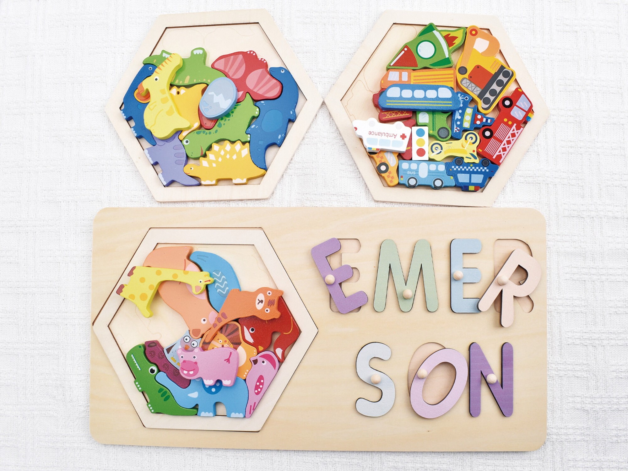 Personalized Montessori Name Puzzle for 1st Birthday, Toddler Toy ...