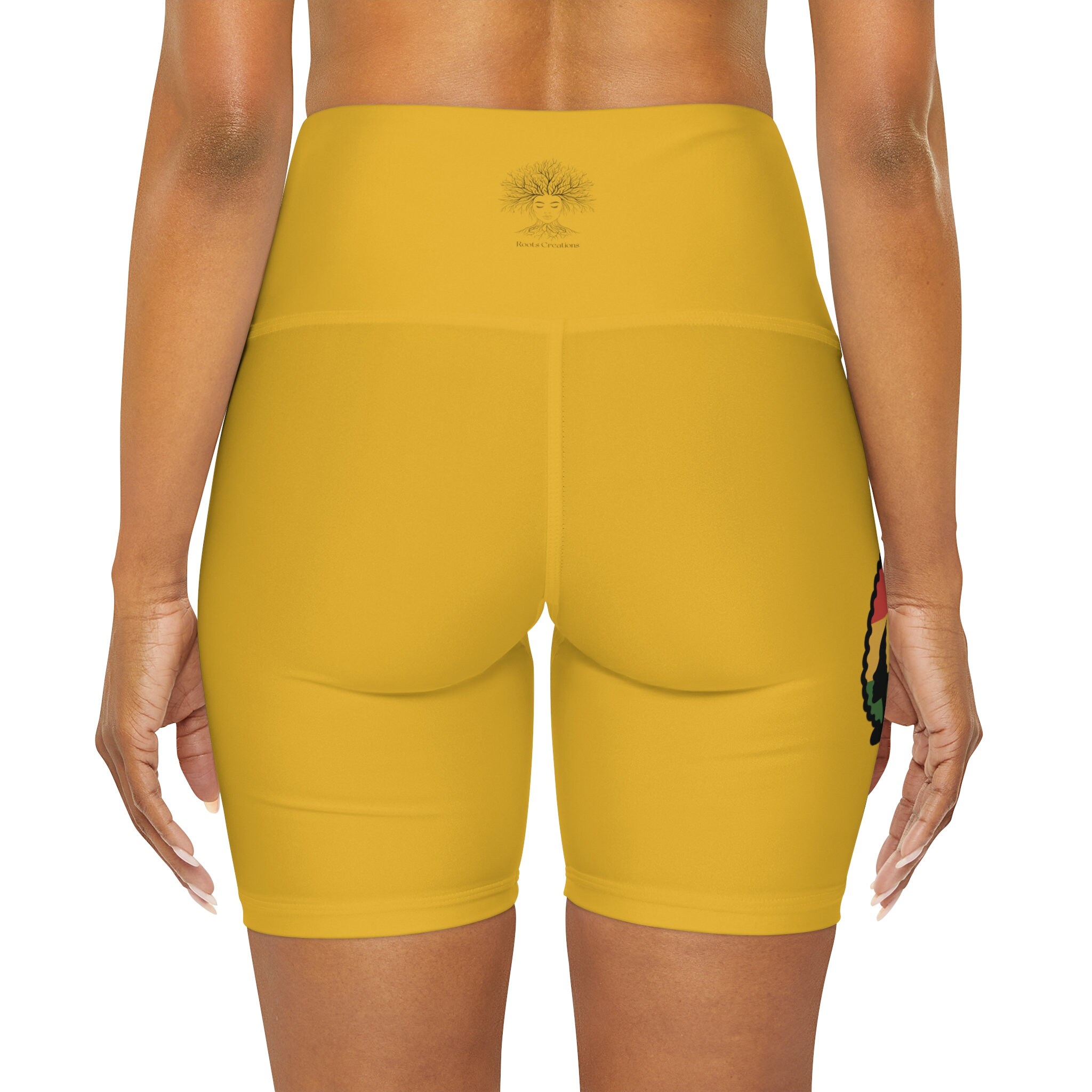 Rasta Afro High Waisted Yoga Shorts - Etsy UK
