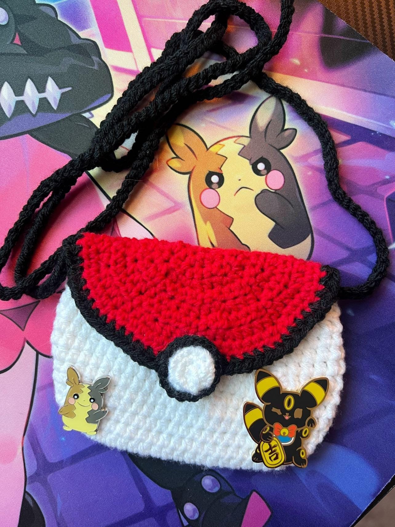 Pokemon Crochet Bag - PATTERN - Pokeball Crochet Purse - PDF Digital ...