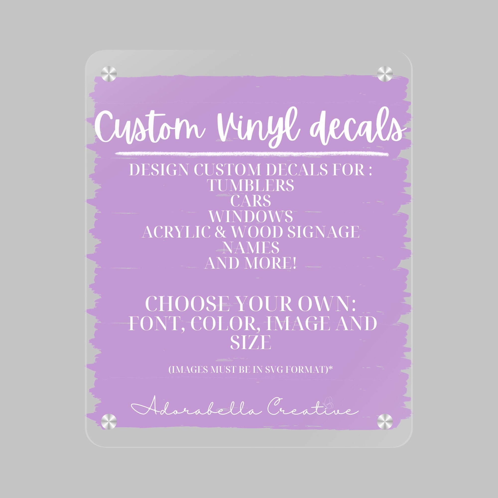 Custom Vinyl Decals - Etsy