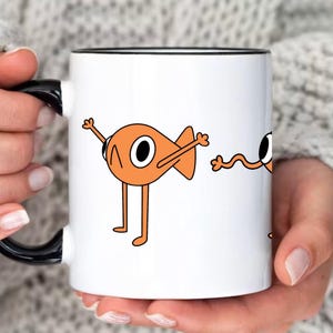 LE POISSON STEVE Kubek | Zabawny mem o rybach | Piosenka o pomarańczowej rybie | Zabawne urodziny | Steve Le Poisson Steve | Fan memów | Zabawny prezent | Pomysł na prezent