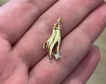 Gold Hand Anhänger für Halskette, Armband, Schmuckherstellung Lieferungen