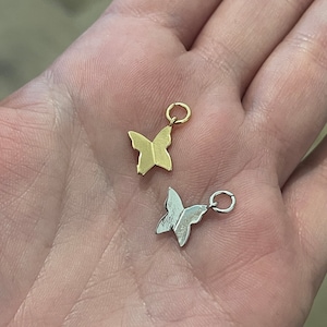 Gold Butterfly Charms,18K Gold Filled Butterfly Pendant,Butterfly Charm Bracelet Necklace for DIY Jewelry Making Supply