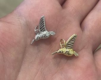 Gold/ Silber Vogelanhänger für Halskette. zierlicher Vogel Anhänger für Armband, Schmuckherstellung Lieferungen