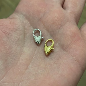 Gold Heart Clasp,18K Gold Filled Lobster Clasp Gold Lobster Claw for DIY Jewelry Finding Necklace BraceletClasp