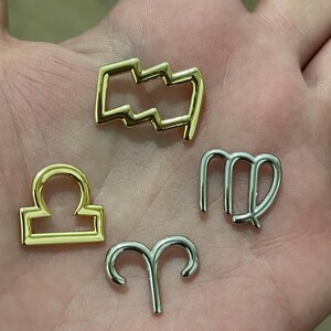18K Gold Filled CZ Zodiac Constellation Pendant Charm for DIY Handmade Earring Necklace Bracelet Keychain Craft Accessories