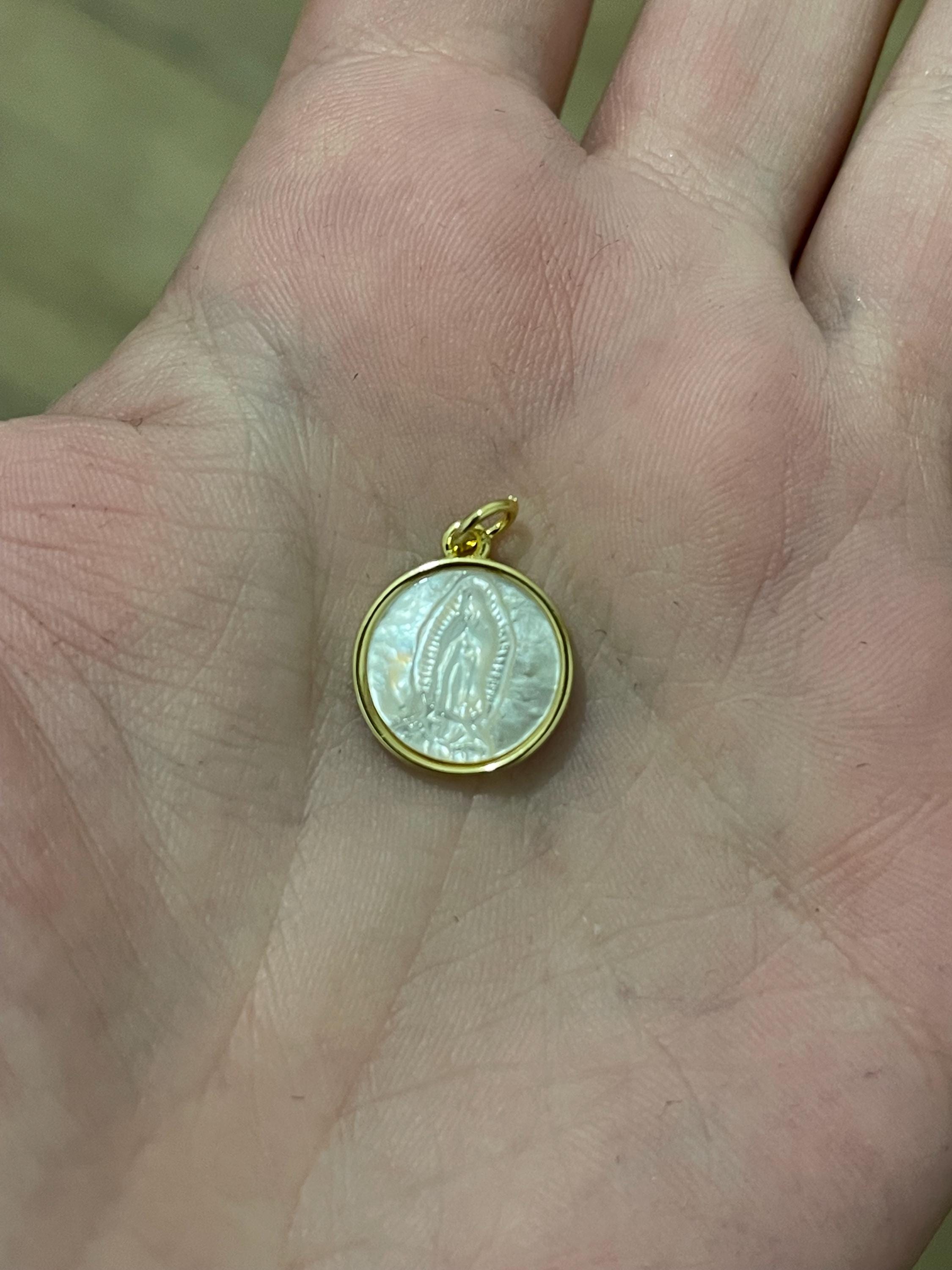 18K Gold Filled Virgin Mary Pendant Charm for DIY Handmade Earring Necklace Bracelet Keychain Craft Accessories