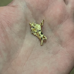 18K Gold plated Bull Pendant Charm for DIY Handmade Earring Necklace Bracelet Keychain Craft Accessories