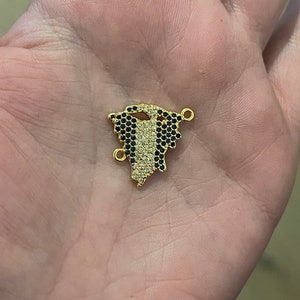18K Gold Filled map Pendant,Map Charm Bracelet Necklace for DIY Jewelry Making Supply