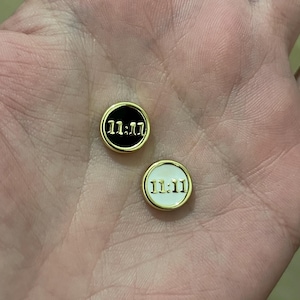 18K Gold Filled 11:11 Beads Charm for DIY Handmade Earring Necklace Bracelet Keychain Craft Accessories