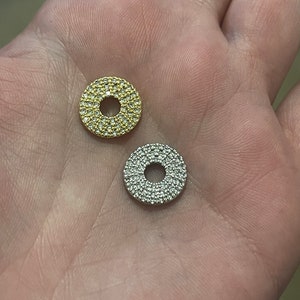 Gold Beads Charms,18K Gold plated Round spacer beads Bracelet Necklace for DIY Jewelry Making Supply
