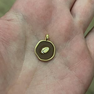 18K Gold Filled Enamel Football Pendant Charm for DIY Handmade Earring Necklace Bracelet Keychain Craft Accessories