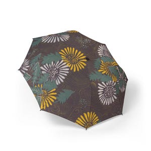 Elegant Japanese Motif Umbrella with Zuan Hyakushu Patterns | Compact Windproof Rain Umbrella for Everyday and Gift Use