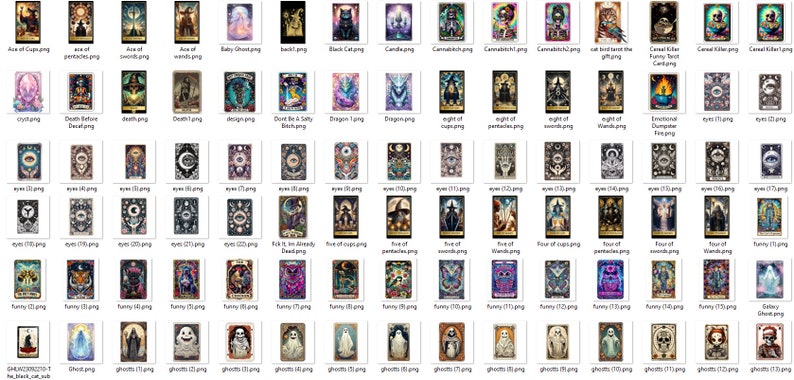 Tarot Card PNG bundle, 400 Funny Tarot Card Bundle, Sublimation Design, Trendy T-Shirt PNG Files, Mom Tarot Card Png, Tarot Card Sarcastic image 2