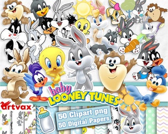 Cute Baby Looney-Tunes Png Bundle, Looney-Tunes Birthday PNG, Sublimation files, Looney Clipart Tunes