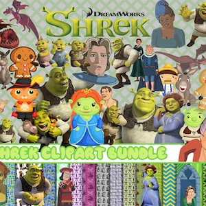 Bundle di png Sherek, sublimazione png stampabile di clipart Shrek, festa di compleanno di Sherek, documenti digitali Sherek, decorazione, download istantaneo