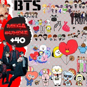 Cliparts png BTS Musik Kpop png, Scrapbook Papier designs png, Qualität BTS Musik Kpop, koreanische Musik Kpop Clipart Bundle png