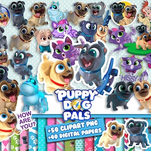Puppy Dog Pals PNG bundle, Puppy Dog Pals Clipart, Puppy Birthday Invitation, Puppy Dog Pals Cartoon, Dog PNG, Puppy Dog Pals Digital Dogs