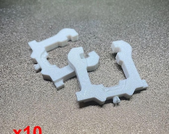 Pack of 10 x 2 Clips for fixing kitchen drawer fronts, compatible with many brands including Cooke & Lewis
