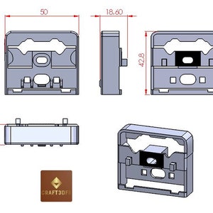 Réceptacle pour clips de fixation façade de tiroir de cuisine x1 zdjęcie 7