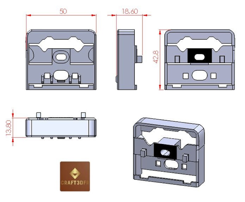 Réceptacle pour clips de fixation façade de tiroir de cuisine x1 zdjęcie 7