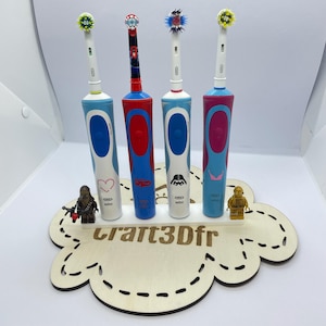 Oral-B elektrischer Zahnbürstenhalter mit Lego-kompatiblen Sockeln