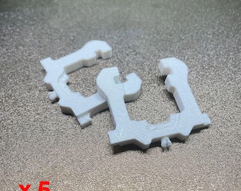 Pack of 5 x 2 Clips for fixing kitchen drawer fronts, compatible with many brands including Cooke & Lewis