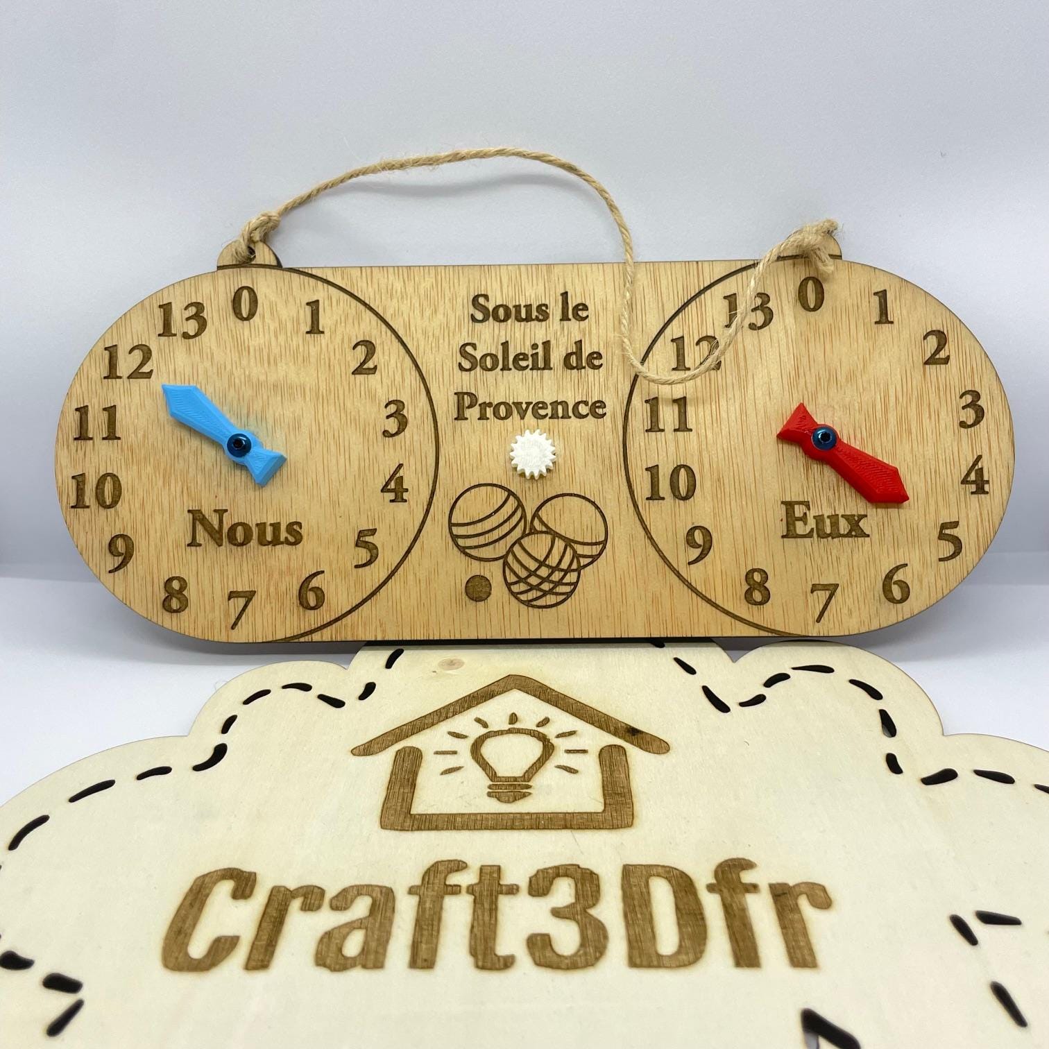 Panneau Compteur De Points Pétanque TSME - Diamètre 300mm PVC 5mm D'épaisseur