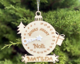Customizable wooden Christmas Countdown