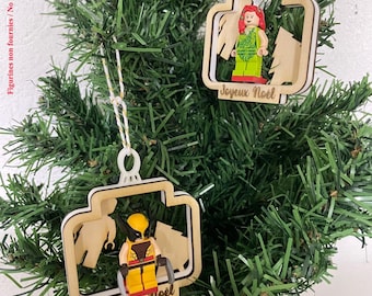 Set of two Christmas tree decorations - Christmas tree ornaments - Ornaments - Compatible with Lego minifigures