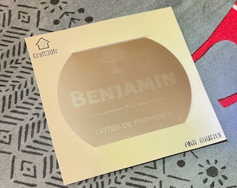 Tapón antigoteo personalizado para vino - Vertedor de vino - Tapón antigoteo - Tapón con gotero - Logotipo de árbol, denominación de origen y nombre