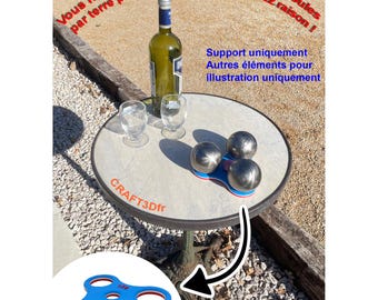 Holder for pétanque balls and jack - Tricolor and customizable - Ideal gift for pétanque players.