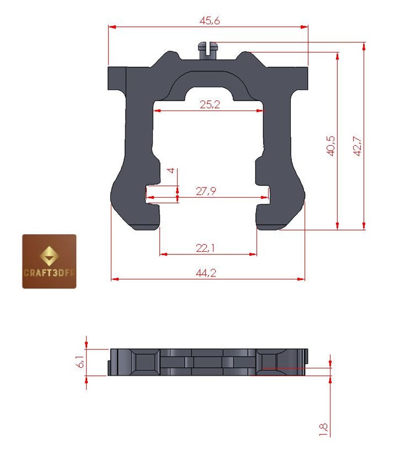 Lot de deux Clips pour fixation façade de tiroir de cuisine image 3