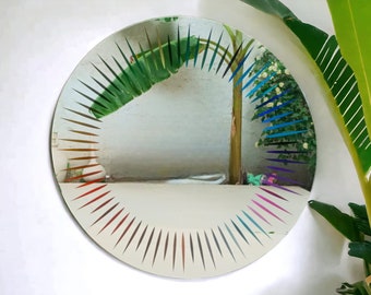 wall mirror, decorative mirror, special design mirror, led mirror, colored mirror, handmade, stained glass technique,home decor