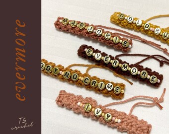 Taylor Swift Crocheted Friendship Bracelet Design (EVERMORE COLLECTION)