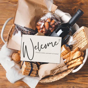 Airbnb Welcome Card Template: Editable Host Thank You Note (6x4 inch Canva Digital Download)