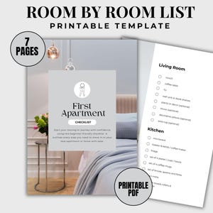 First Apartment Essentials Checklist, Moving Checklist Printable, Moving Planner for New Home Owners, Packing List
