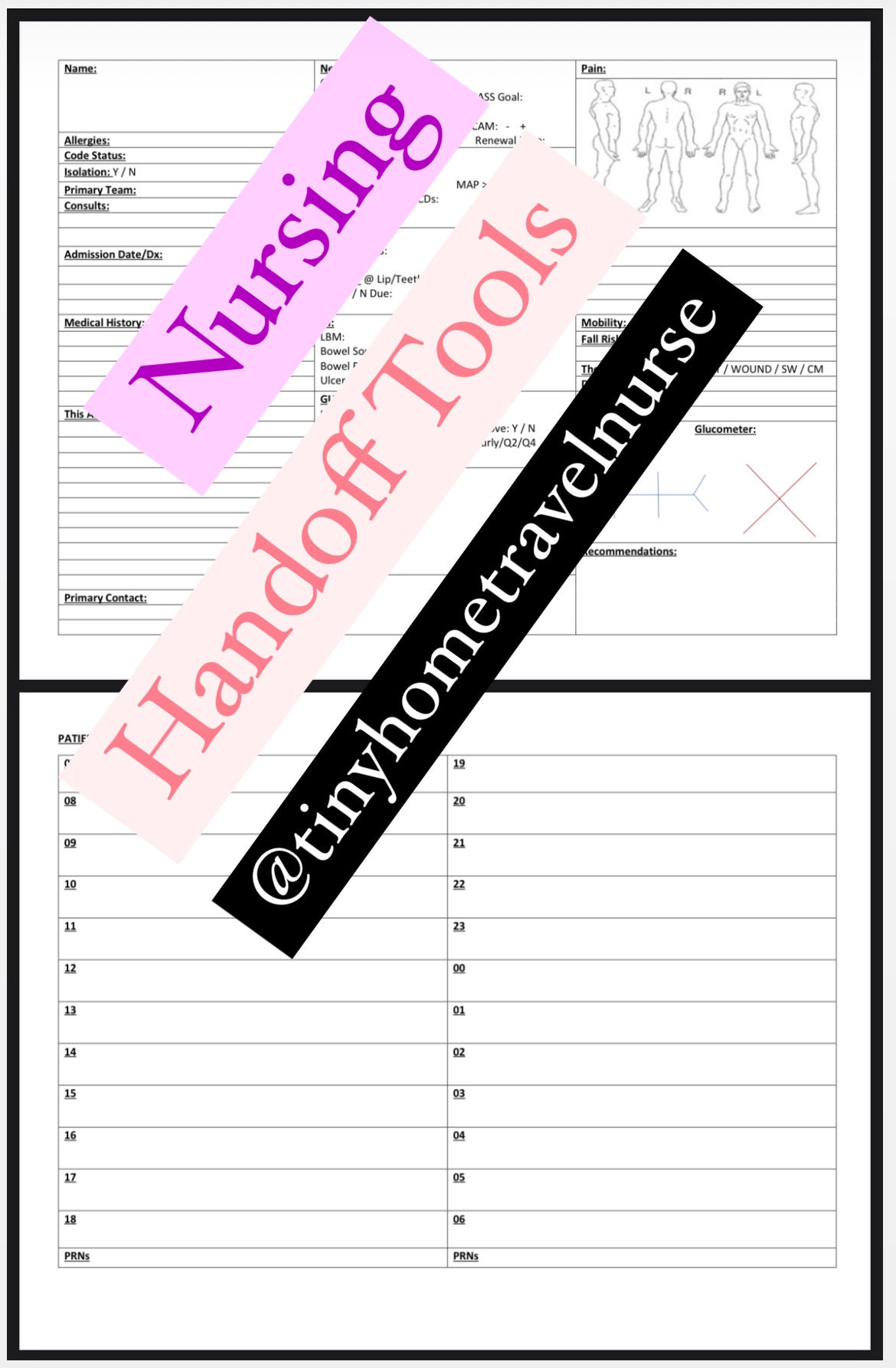 ICU Report Sheet Nursing - Etsy