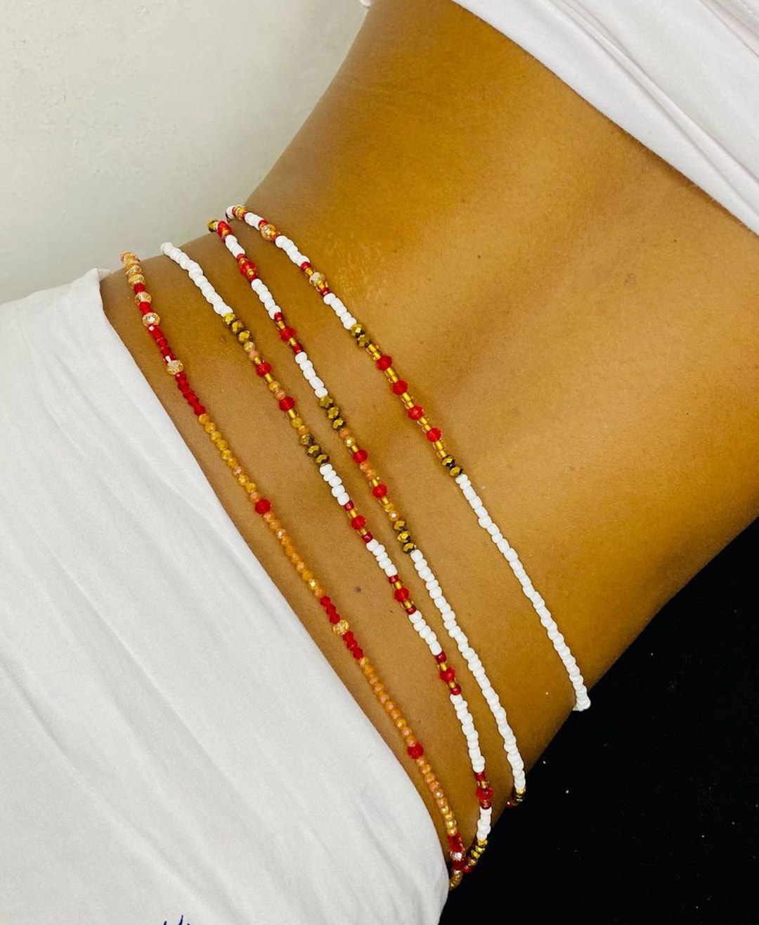 10 Wholesale Waist Beads,weight Loss, Turquoise Waist Beads, Tummy