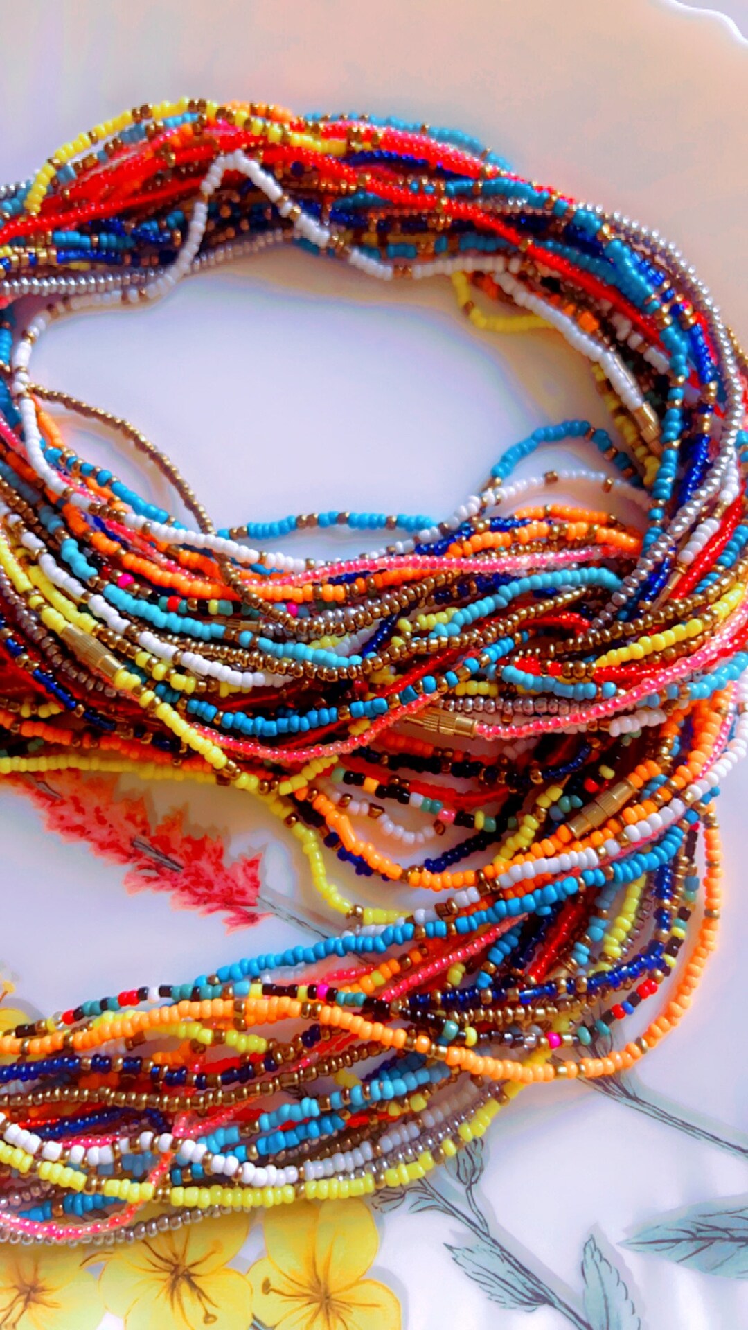 10 Waist Beads Touch of Gold African Waist Beads Waist Bead Belly