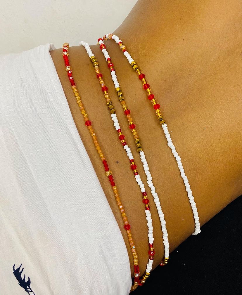 10 Wholesale Waist Beads,weight Loss, Turquoise Waist Beads, Tummy