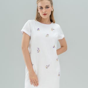 Elise Linen Embroidered Dress