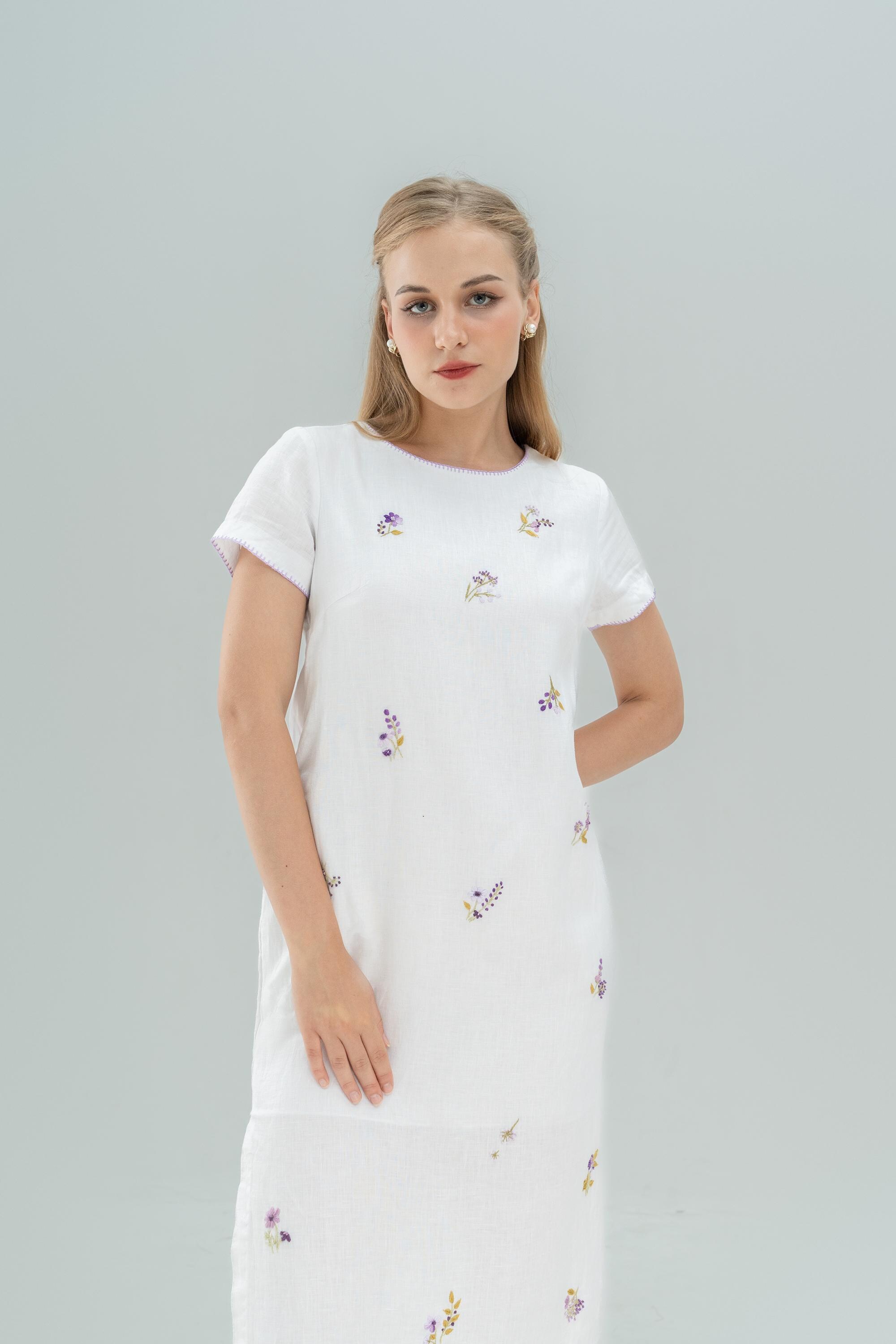 Elise - Monochrome Lines Summer Dress main image 0