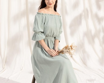 Crinkle Cotton Renaissance Chemise Short Sleeve Ruffle, Renaissance Chemise Undergarment, Bride Nightgown, Cottagecore, Dress Maternity