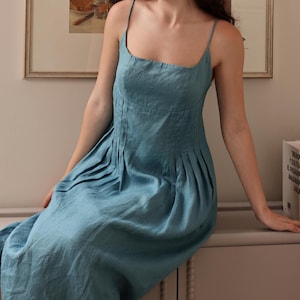 Sun Dress, Summer Dress for Women, Minimalist Dress, Women Dress, Linen Dress, Bridesmaids Linen Dress, Wedding Linen Dress, Beach Dress