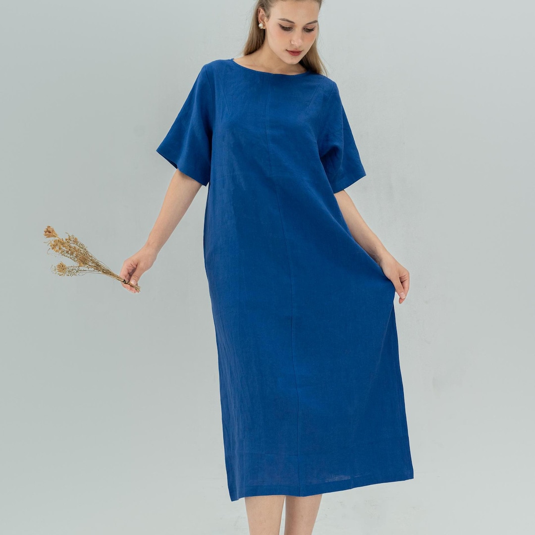 Urbann Vibe Linen Maxi Dress For Women Breathable Relaxed Fit Effortless Chic Summer Look